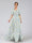 A-Line/Princess V-Neck Half Sleeves Ruched Floral Bridesmaid Dresses