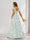 A-Line/Princess V-Neck Sleeveless Split Side Floral Bridesmaid Dresses