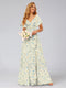 A-Line/Princess V-Neck Short Sleeves Ruffles Floral Bridesmaid Dresses