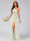 Trumpet/Mermaid One-Shoulder Sleeveless Split Side Floral Bridesmaid Dresses