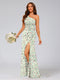 Trumpet/Mermaid One-Shoulder Sleeveless Split Side Floral Bridesmaid Dresses