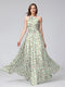 A-Line/Princess Halter Sleeveless Ruched Floral Bridesmaid Dresses