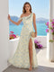 Sheath/Column Asymmetrical Sleeveless Ruched Floral Bridesmaid Dresses