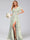 A-Line/Princess V-Neck Short Sleeves Watteau Train Floral Bridesmaid Dresses
