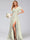 A-Line/Princess V-Neck Short Sleeves Watteau Train Floral Bridesmaid Dresses
