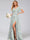 A-Line/Princess V-Neck Short Sleeves Watteau Train Floral Bridesmaid Dresses