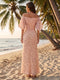 Sheath/Column Off-the-Shoulder Half Sleeves Ruched Floral Bridesmaid Dresses