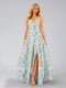 A-Line/Princess V-Neck Sleeveless Split Side Floral Bridesmaid Dresses