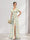 A-Line/Princess V-Neck Short Sleeves Split Side Floral Bridesmaid Dresses
