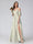 A-Line/Princess Cold Shoulder Short Sleeves Ruched Floral Bridesmaid Dresses