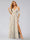 A-Line/Princess Cold Shoulder Short Sleeves Split Side Floral Bridesmaid Dresses