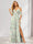A-Line/Princess Cold Shoulder Short Sleeves Split Side Floral Bridesmaid Dresses