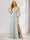 A-Line/Princess Cold Shoulder Short Sleeves Split Side Floral Bridesmaid Dresses