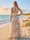 A-Line/Princess V-Neck Long Floral Bridesmaid Dresses with Ruched