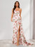 Sheath/Column One-Shoulder Sweetheart Long Floral Dresses with Split Side