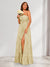 A-Line/Princess One-Shoulder Long Floral Bridesmaid Dresses with Split Side