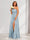 A-Line/Princess One-Shoulder Long Floral Bridesmaid Dresses with Split Side