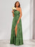 A-Line/Princess One-Shoulder Long Floral Bridesmaid Dresses with Split Side