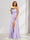 A-Line/Princess One-Shoulder Long Floral Bridesmaid Dresses with Split Side
