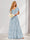 A-Line/Princess V-Neck Long Floral Bridesmaid Dresses with Ruffles