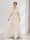 A-Line V-Neck Half Sleeves Split Side Floral Bridesmaid Dresses With Pockets