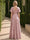 A-Line V-Neck Short Sleeves Floor-Length Bridesmaid Dresses with Pockets