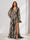 A-Line/Princess V-Neck Long Sleeves Floor Length Bridesmaid Dresses with Split Side