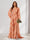 A-Line/Princess V-Neck Long Sleeves Floor Length Bridesmaid Dresses with Split Side