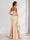 Sheath/Column Strapless Pleated Ruffle Floral Bridesmaid Dresses with Split Side