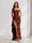 Sheath/Column Strapless Pleated Ruffle Floral Bridesmaid Dresses with Split Side
