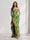 Sheath/Column Strapless Pleated Ruffle Floral Bridesmaid Dresses with Split Side