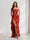 Sheath/Column Strapless Pleated Ruffle Floral Bridesmaid Dresses with Split Side