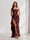 Sheath/Column Strapless Pleated Ruffle Floral Bridesmaid Dresses with Split Side