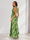 Trumpet/Mermaid V-Neck Asymmetrical Floral Wedding Guest Dresses with Bow & Ruffles