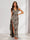 Trumpet/Mermaid V-Neck Asymmetrical Floral Wedding Guest Dresses with Bow & Ruffles