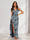 Trumpet/Mermaid V-Neck Asymmetrical Floral Wedding Guest Dresses with Bow & Ruffles