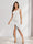 Sheath/Column One-Shoulder Short Floral Women's Dresses with Split Side