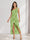 Sheath/Column One-Shoulder Short Floral Women's Dresses with Split Side