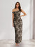 Sheath/Column Asymmetrical Sleeveless Ankle-Length Floral Wedding Guest Dresses