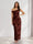 Sheath/Column Asymmetrical Sleeveless Ankle-Length Floral Wedding Guest Dresses