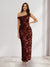 Sheath/Column Asymmetrical Sleeveless Ankle-Length Floral Wedding Guest Dresses
