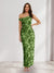 Sheath/Column Asymmetrical Sleeveless Ankle-Length Floral Wedding Guest Dresses