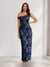 Sheath/Column Asymmetrical Sleeveless Ankle-Length Floral Wedding Guest Dresses