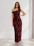 Sheath/Column Asymmetrical Sleeveless Ankle-Length Floral Wedding Guest Dresses