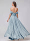 A-Line/Princess Off-the-Shoulder Sleeveless Ruched Long Bridesmaid Dresses With Split Side