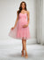 A-Line/Princess Spaghetti Straps Sleeveless Knee-Length Baby Shower Dresses with Pleats