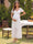 A-Line/Princess Scoop Short Sleeves Ankle-Length Maternity Dresses with Sash