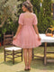 A-Line/Princess V-Neck Short Sleeves Classic Maternity Dresses with Dots & Ruffles