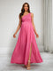 A-Line/Princess One-Shoulder Ruched Maternity Dresses with Split Side