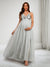A-Line/Princess Spaghetti Straps Sleeveless Ankle-Length Sequins Baby Shower Dresses